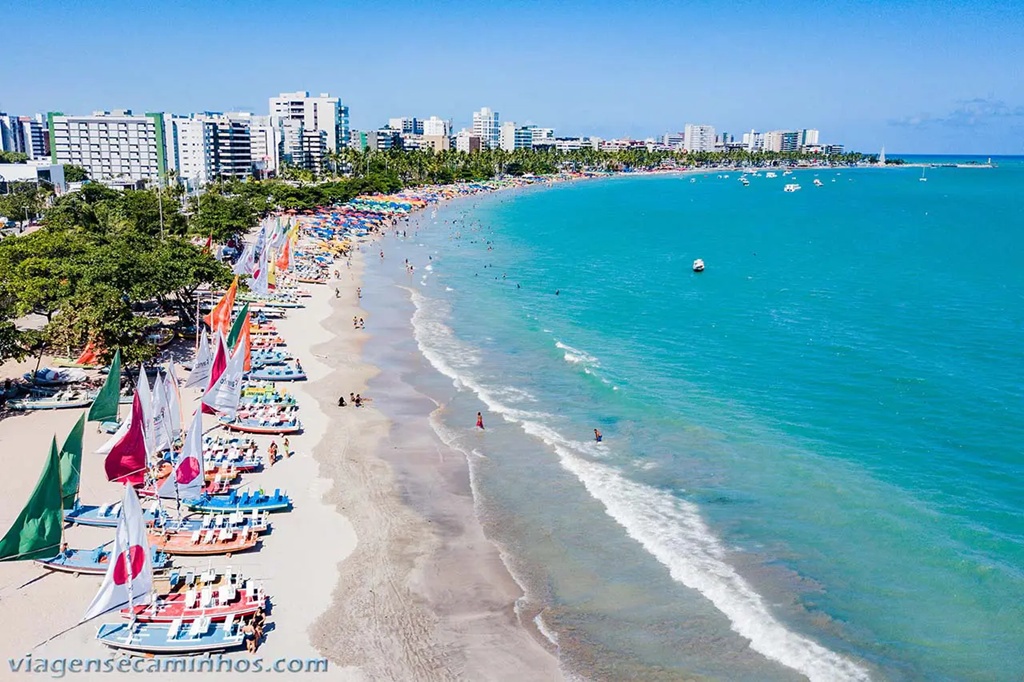 Turquoise natural pools and coastline of Maceió, Alagoas